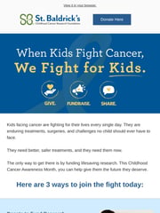 Email Inspiration from St. Baldrick's Childhood Cancer Research Foundation
