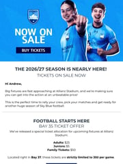 Email Inspiration from Sydney FC