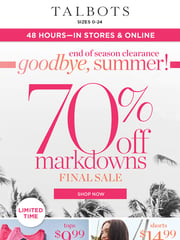 Email Inspiration from TALBOTS