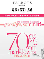 Email Inspiration from TALBOTS