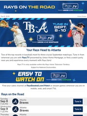 Email Inspiration from Tampa Bay Rays