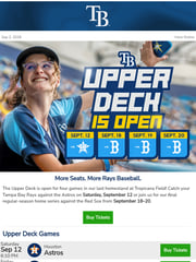 Email Inspiration from Tampa Bay Rays Ticket Guide
