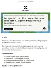 Email Inspiration from Team Zendesk