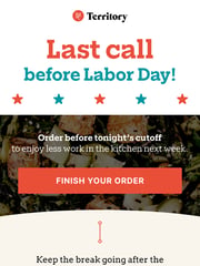 Email Inspiration from Territory Foods