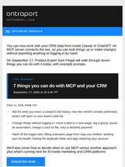 Email Inspiration from The Ontraport Team