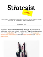 Email Inspiration from The Strategist Deal Freaks Daily