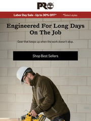 Email Inspiration from Timberland PRO