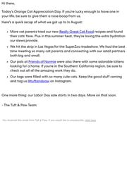 Email Inspiration from Tuft & Paw