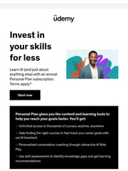 Email Inspiration from Udemy
