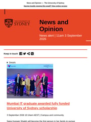 Email Inspiration from University of Sydney Media Office