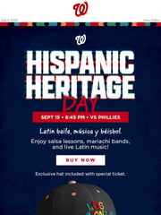 Email Inspiration from Washington Nationals