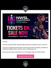 Email Inspiration from Washington Spirit