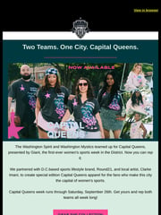 Email Inspiration from Washington Spirit