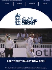 Email Inspiration from We Are England Cricket Supporters