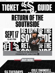 Email Inspiration from White Sox Ticket Guide