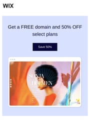 Email Inspiration from Wix.com