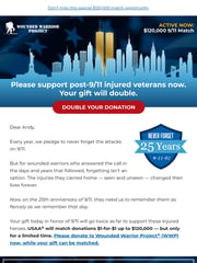 Email Inspiration from Wounded Warrior Project