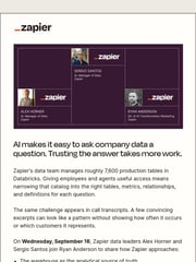 Email Inspiration from Zapier