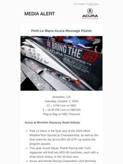 Email Inspiration from Acura Media Alert