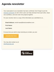 Email Inspiration from Agenda