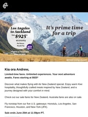 Email Inspiration from Air New Zealand