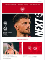 Email Inspiration from Arsenal Football Club