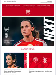 Email Inspiration from Arsenal Football Club