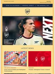 Email Inspiration from Arsenal Football Club