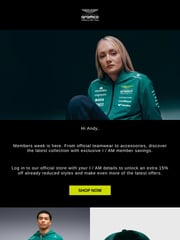 Email Inspiration from Aston Martin Aramco Formula One™ Team