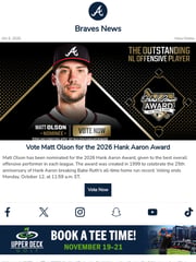 Email Inspiration from Atlanta Braves
