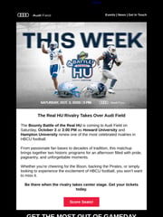 Email Inspiration from Audi Field Events