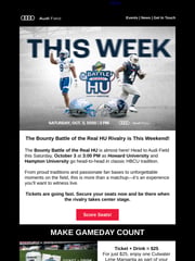 Email Inspiration from Audi Field Events