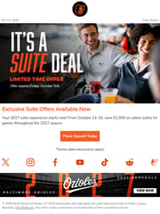Email Inspiration from Baltimore Orioles