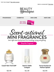 Email Inspiration from Beauty Boutique