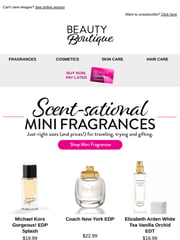 Email Inspiration from Beauty Boutique