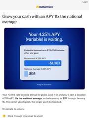 Email Inspiration from Betterment