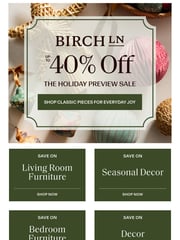 Email Inspiration from Birch Lane
