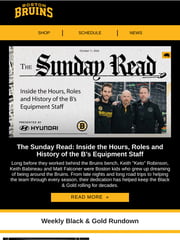 Email Inspiration from Boston Bruins
