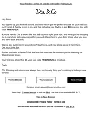 Email Inspiration from Carly from Dia & Co