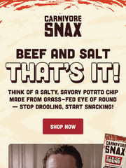 Email Inspiration from Carnivore Snax