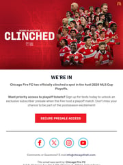 Email Inspiration from Chicago Fire FC