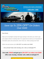 Email Inspiration from Classic Industries