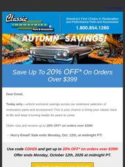 Email Inspiration from Classic Industries