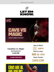 Email Inspiration from Cleveland Cavaliers