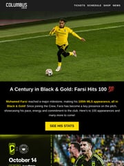 Email Inspiration from Columbus Crew
