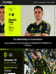Email Inspiration from Columbus Crew