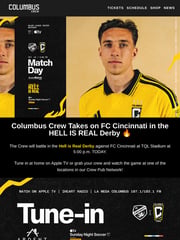 Email Inspiration from Columbus Crew