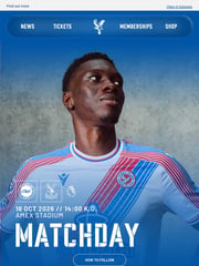 Email Inspiration from Crystal Palace F.C.
