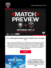 Email Inspiration from D.C. United