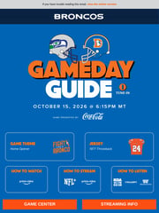Email Inspiration from Denver Broncos